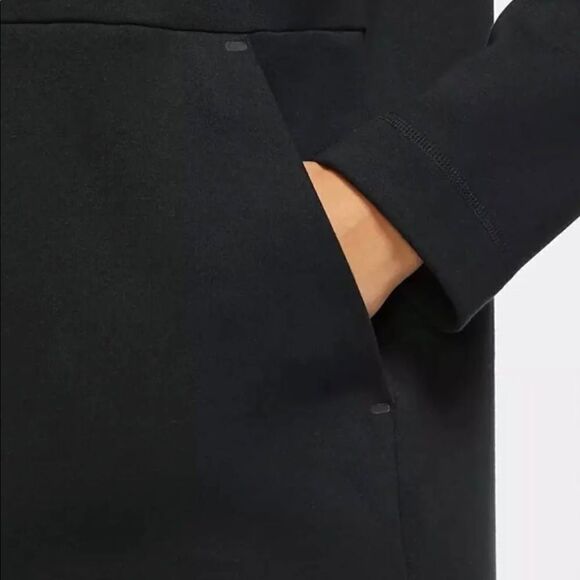Nike Tech Fleece Black Zip Neck Dress - Picture 4 of 6